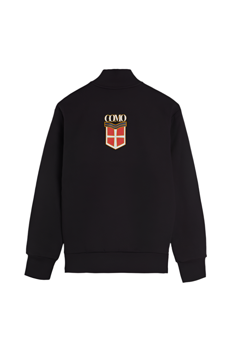 Felpa Nera Con Mezza Zip Crest Adidas X Como 1907
