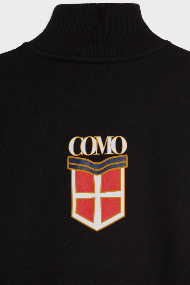 Felpa Nera Con Mezza Zip Crest Adidas X Como 1907