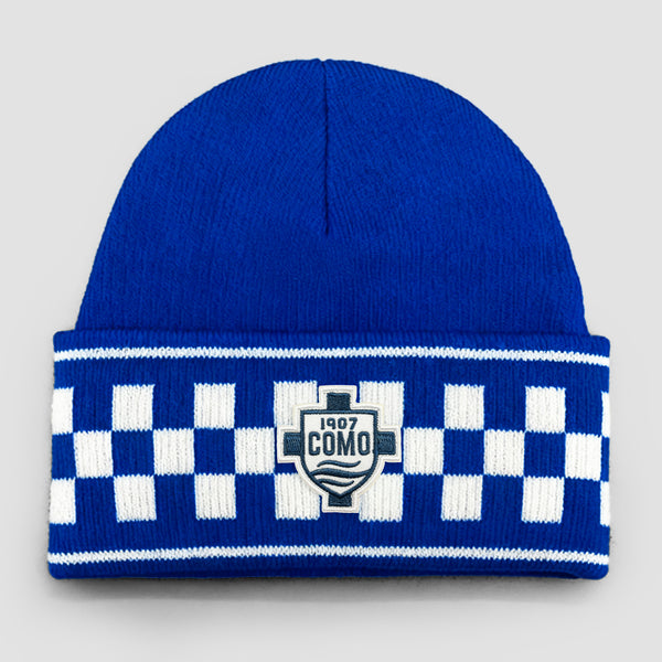 Como 1907 Beanie Scacchi Blu Royal