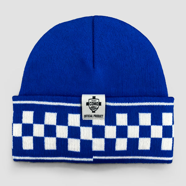 Como 1907 Beanie Scacchi Blu Royal