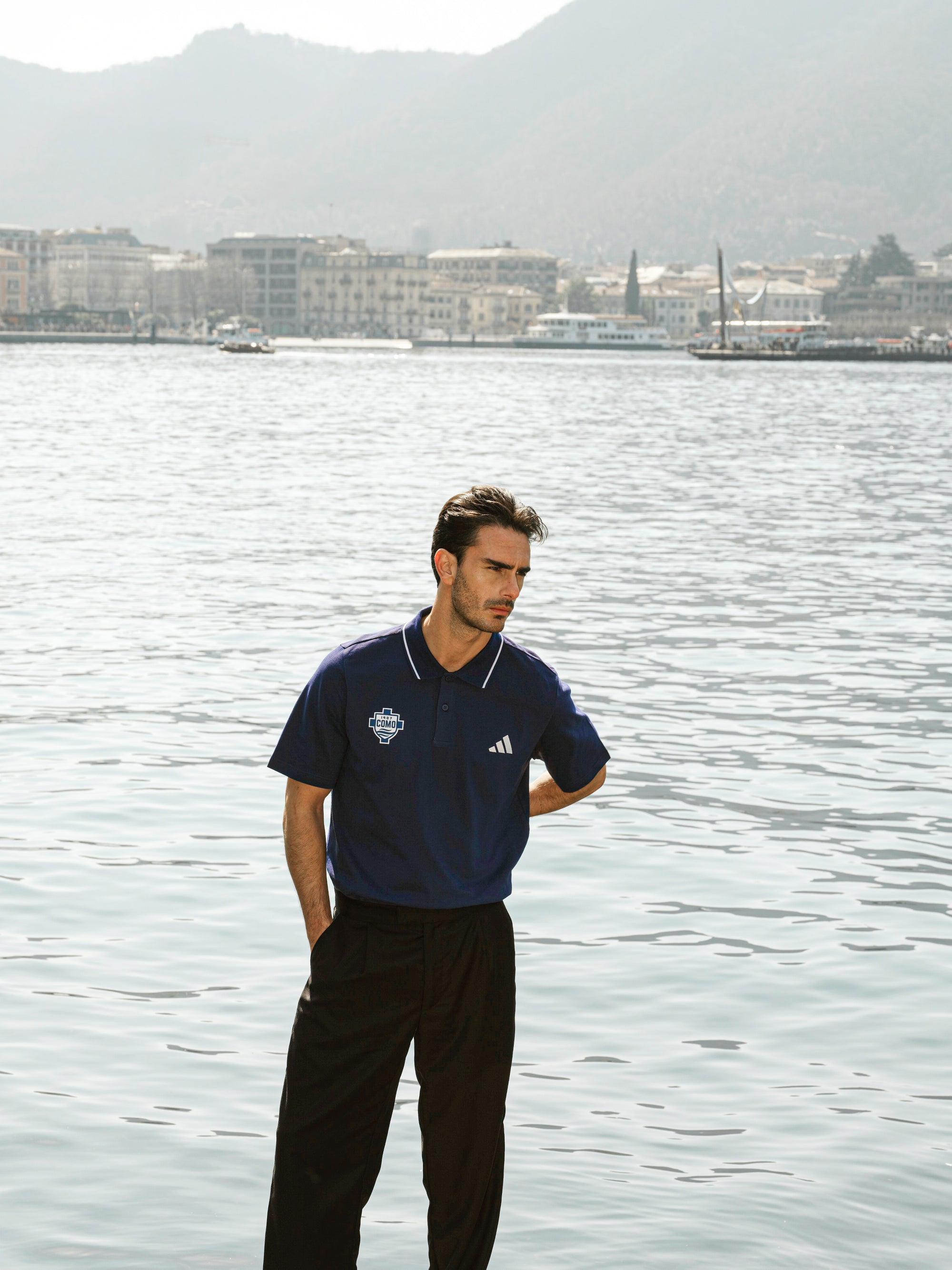 Navy Blue Polo Adidas X Como 1907