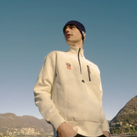 Felpa Crema Con Mezza Zip Crest Adidas X Como 1907