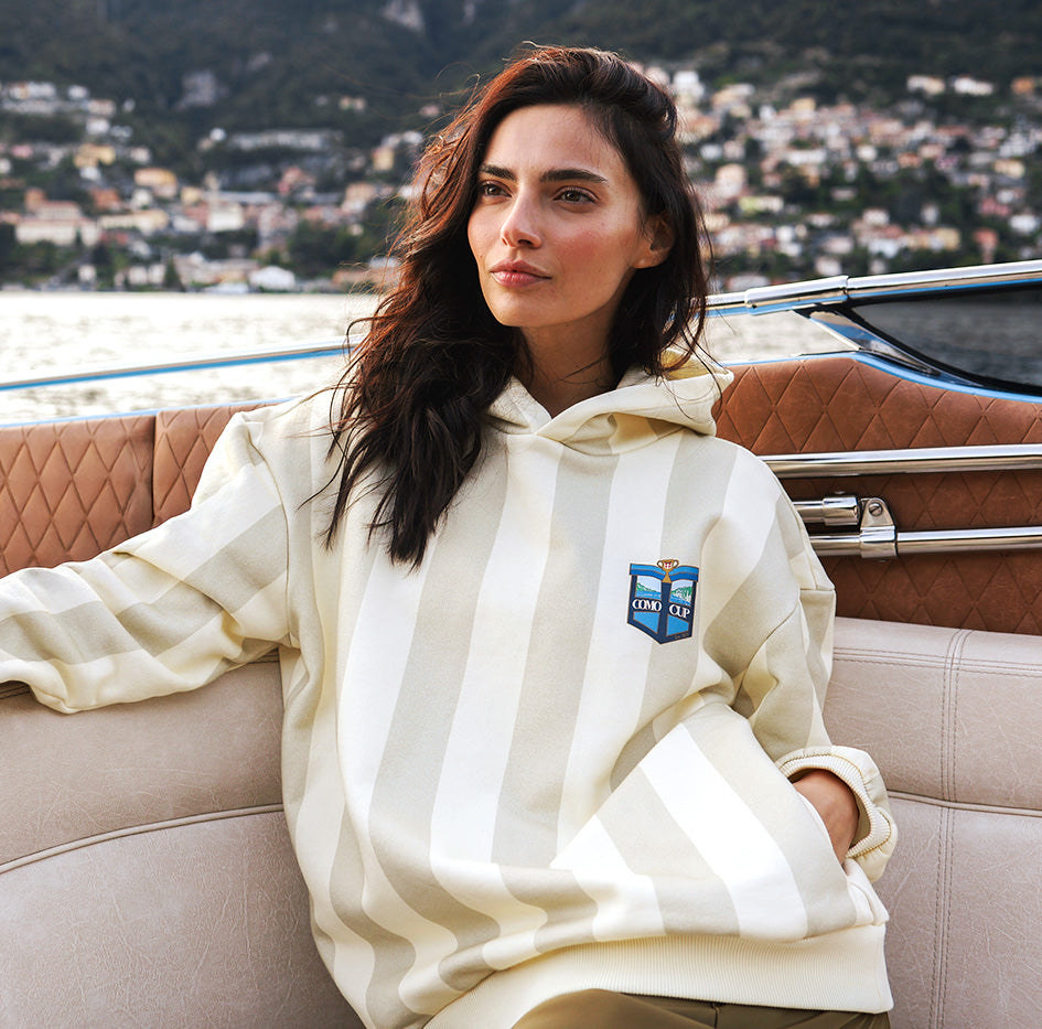 Como Cup Premium Hoodie Timeless Stripes