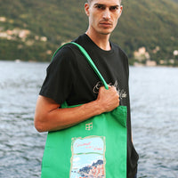 Football on the Lake Tote Bag Green