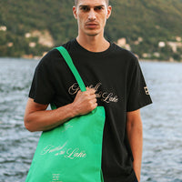 Football on the Lake Tote Bag Green