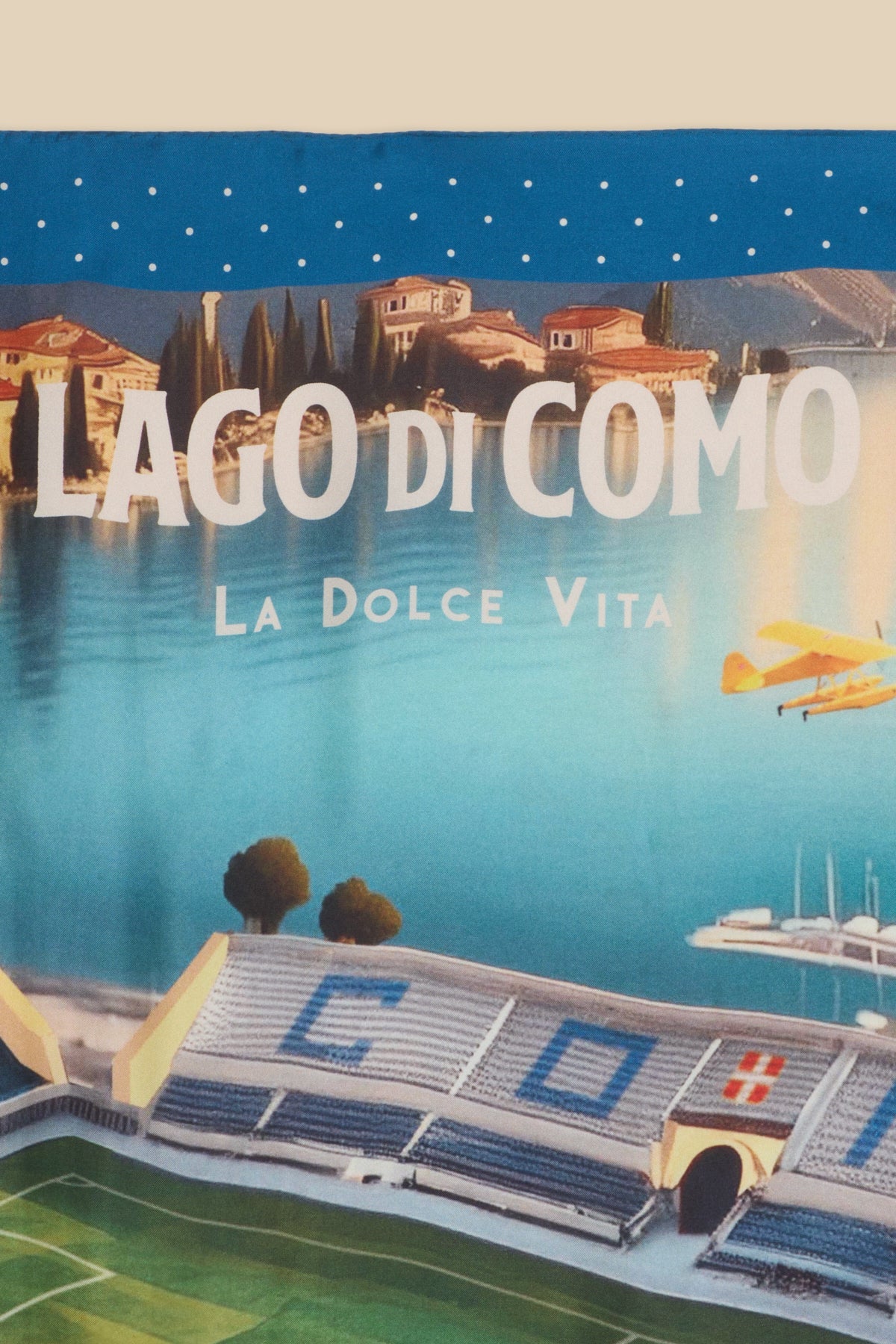 Printed Silk Handkerchief with Sinigaglia Stadium