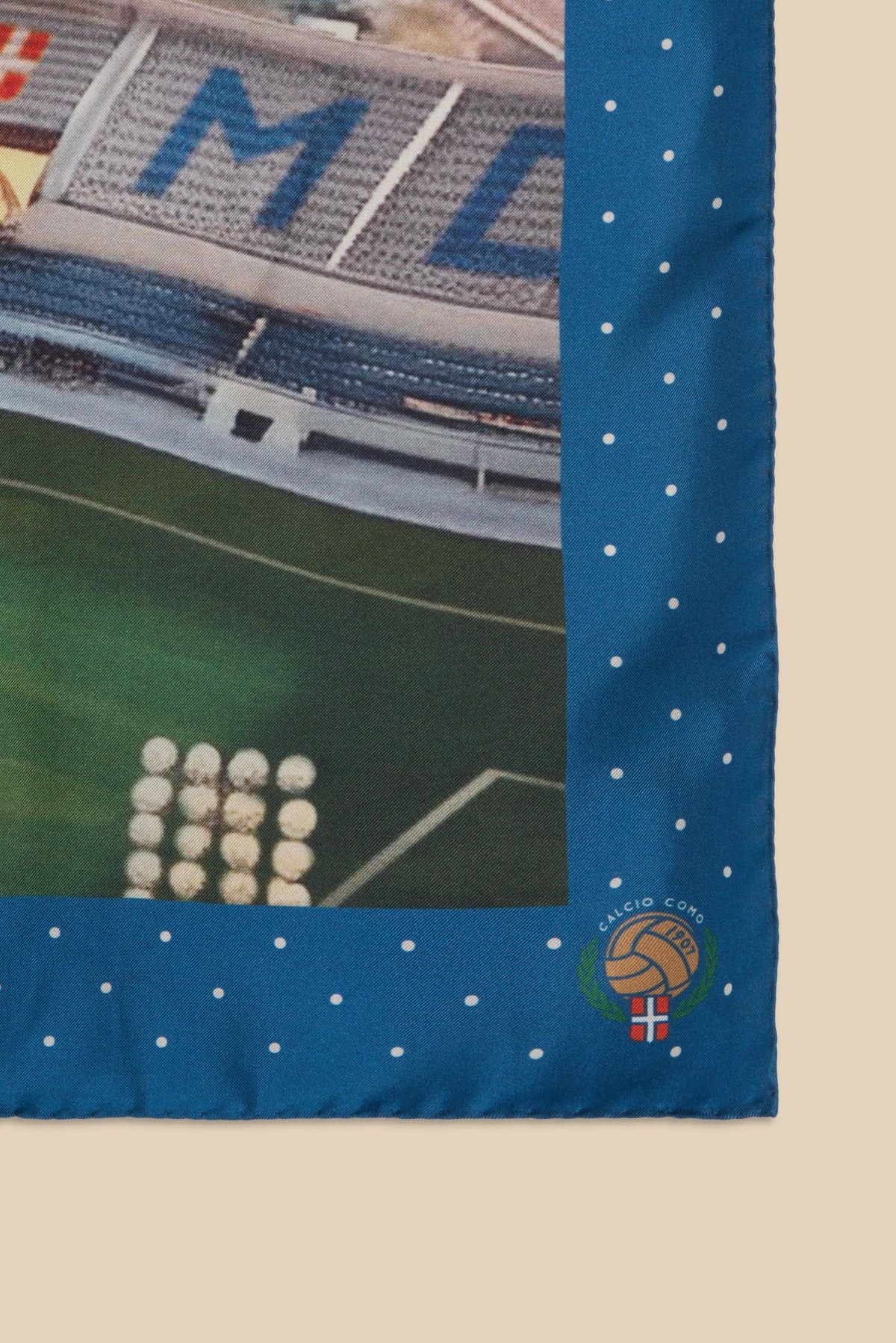 Printed Silk Handkerchief with Sinigaglia Stadium