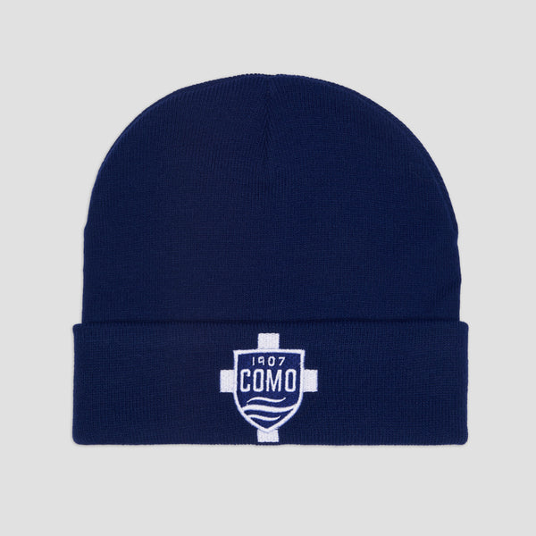Como 1907 Beanie Navy Scudo