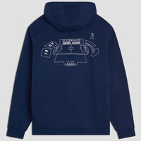 Navy Blue Hoodie Stadium Distinti  Adidas X Como 1907