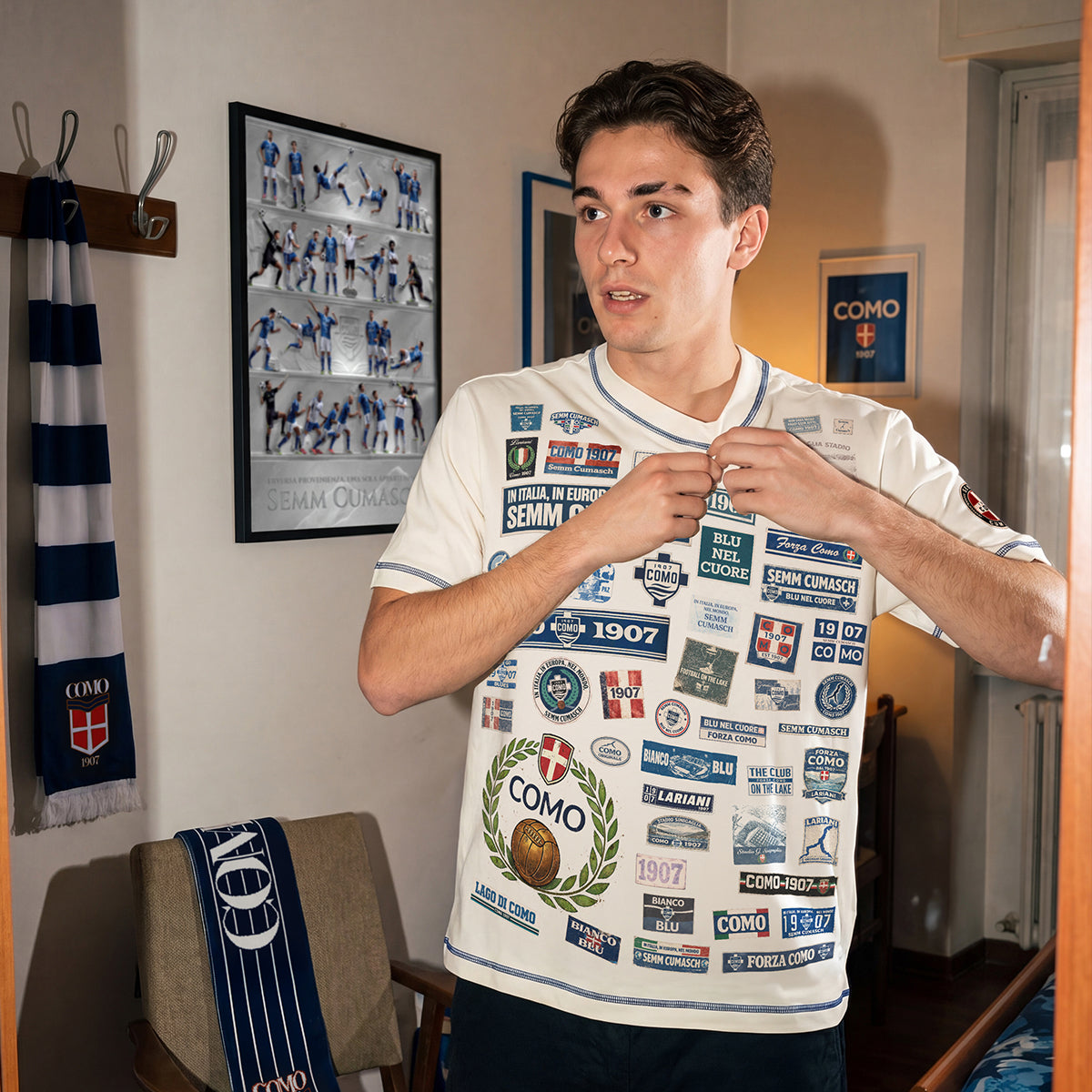 Como 1907 Heritage T-shirt Off White