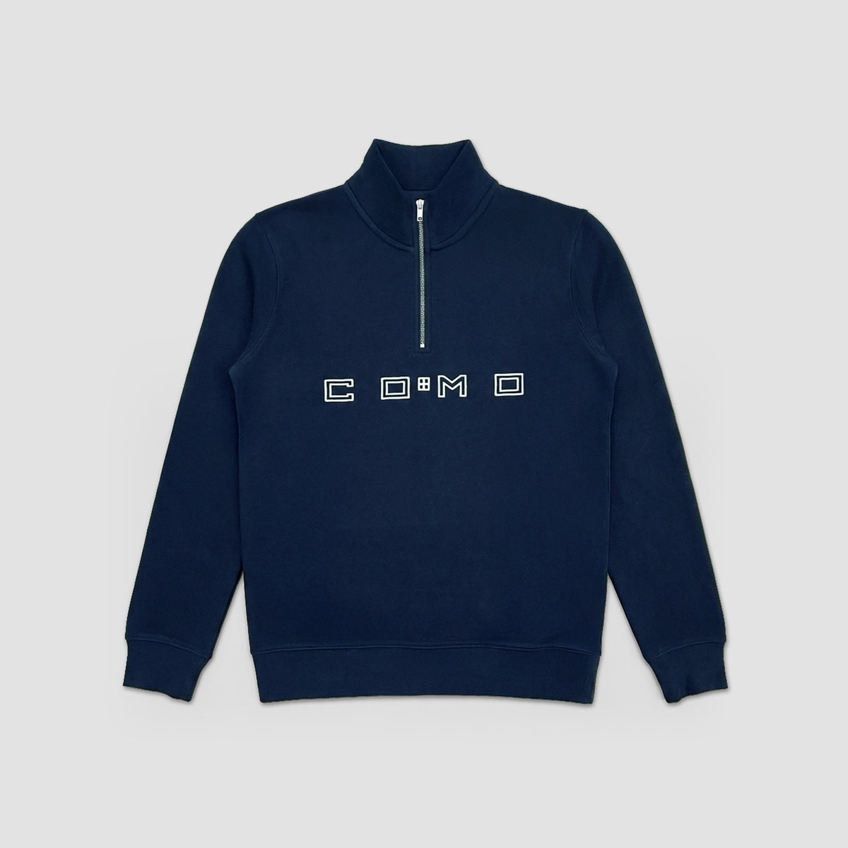 Como 1907 Felpa Con Mezza Zip Distinti Blu Navy