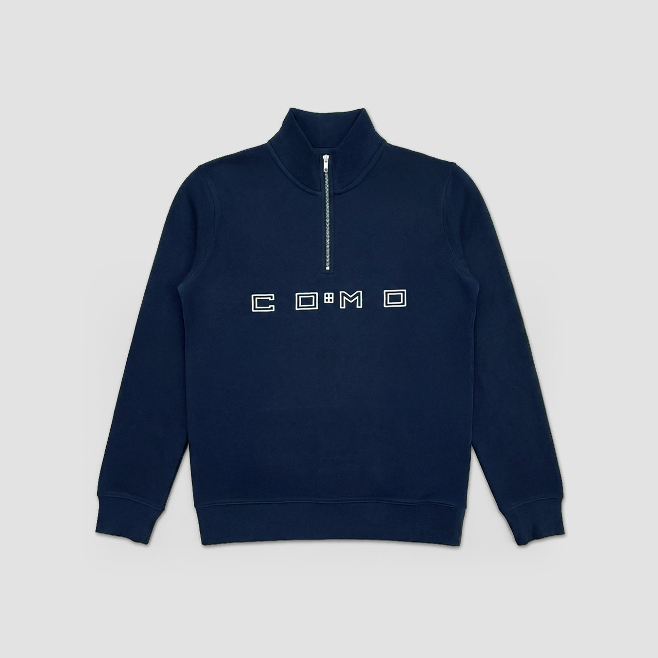 Como 1907 Felpa Con Mezza Zip Distinti Blu Navy