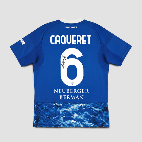 Como 1907 25/26 Home Maxence Caqueret Boxed Signed Jersey