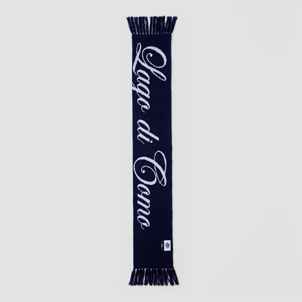 Après Ski Jacquard Scarf Navy Blue
