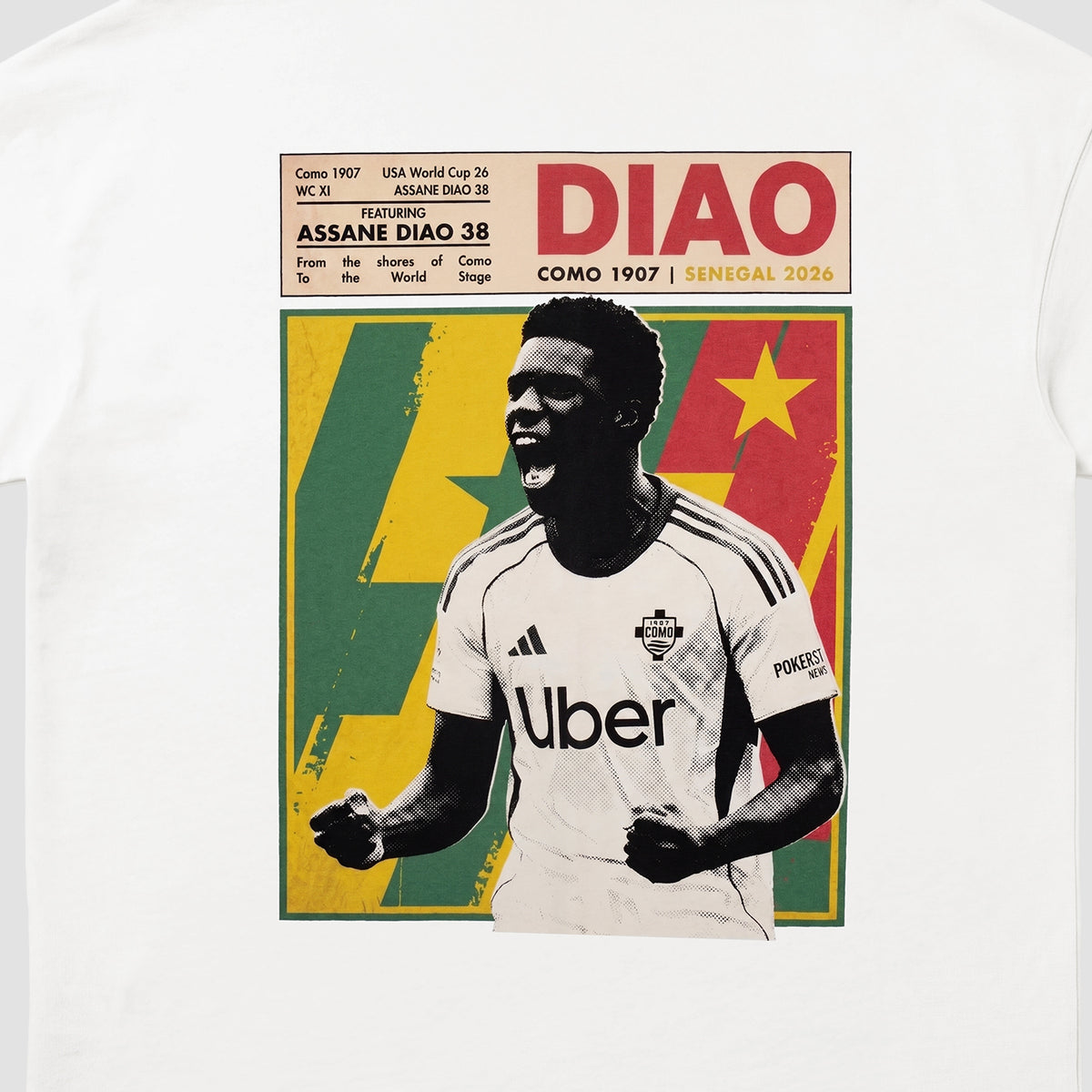 Adidas Como 1907 Assane Diao Senegal World Cup Collection T-shirt