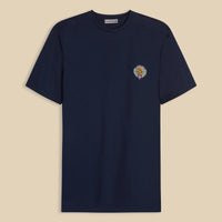 Navy “Filo di Scozia” Round Neck T-Shirt