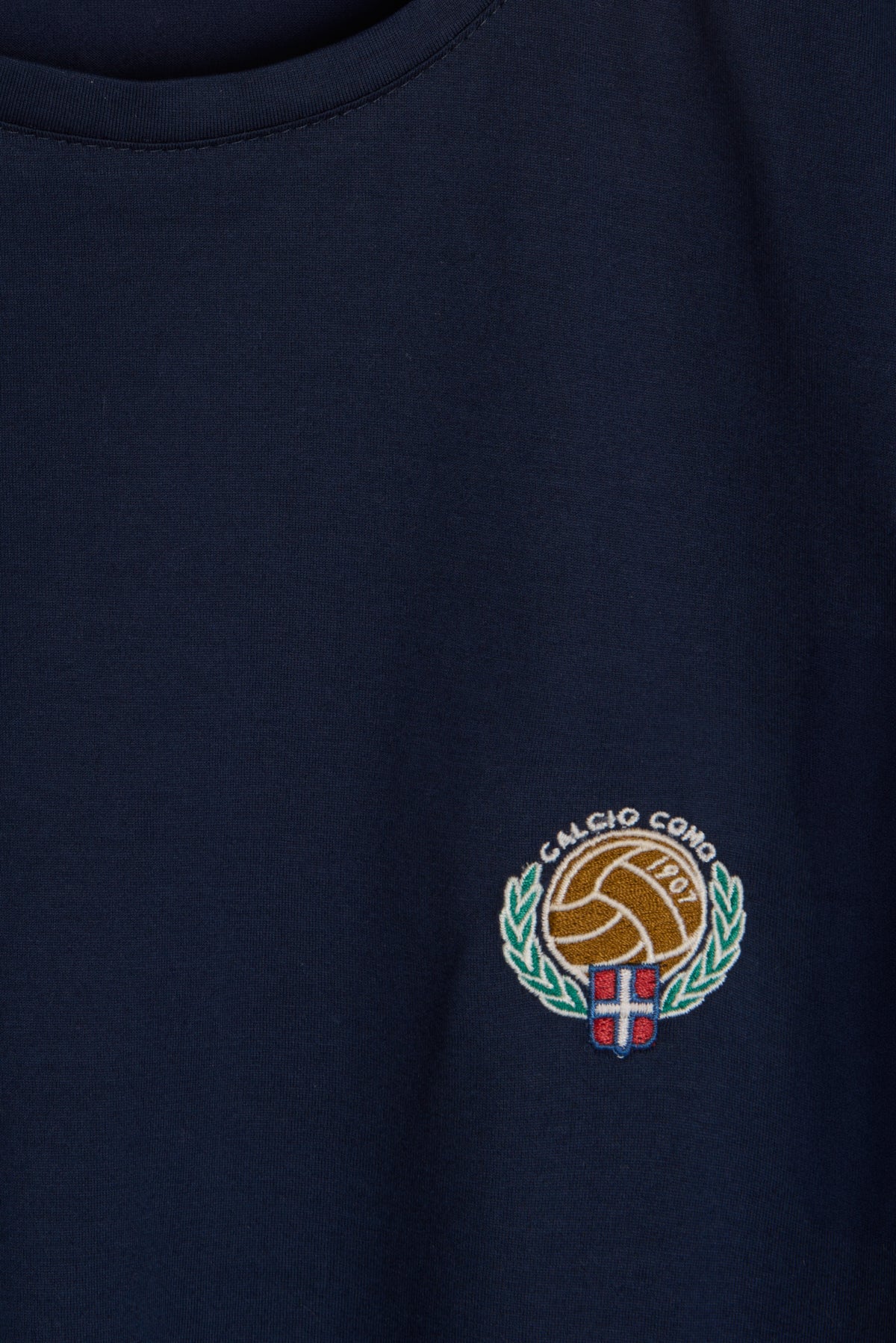 Navy “Filo di Scozia” Round Neck T-Shirt