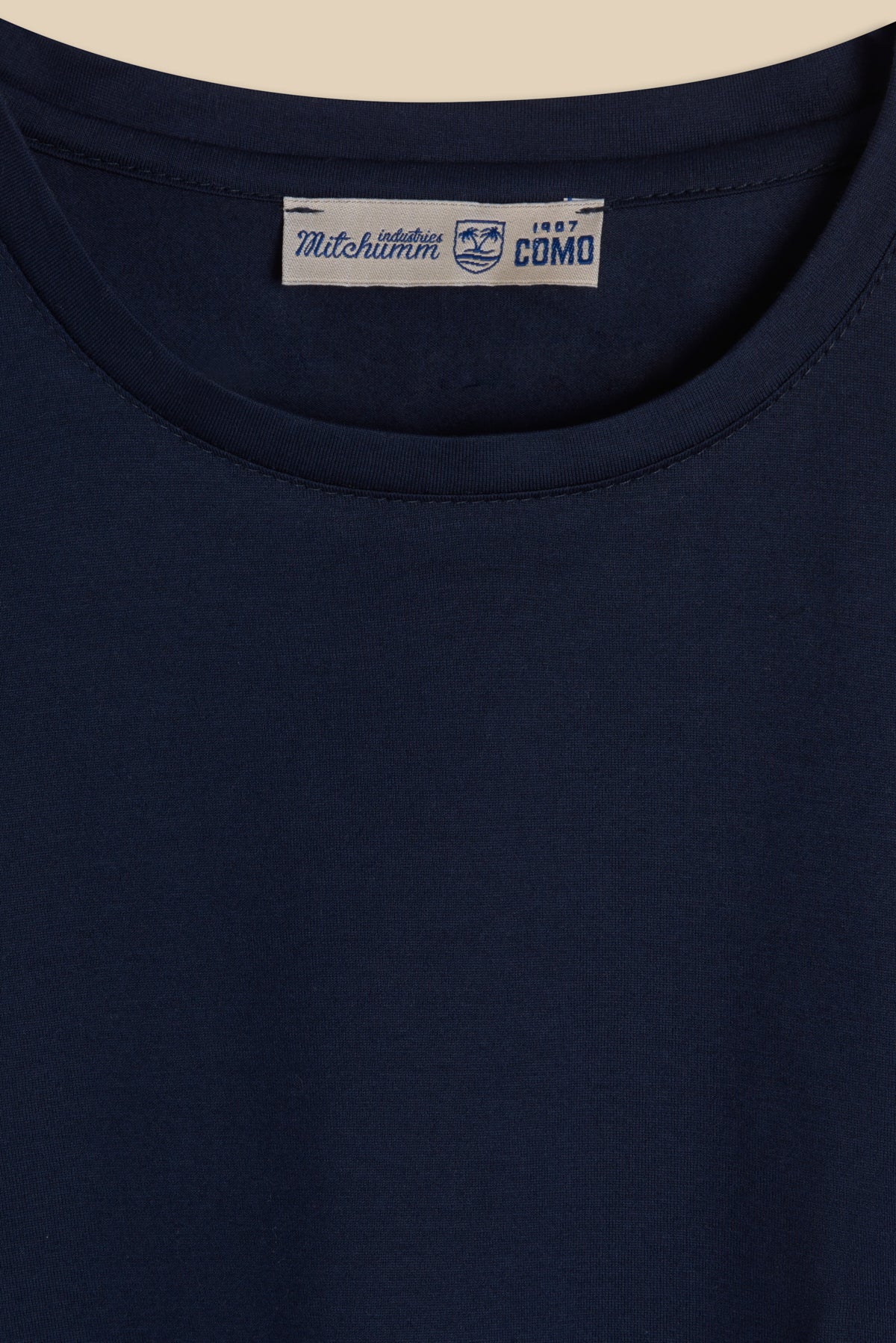 Navy “Filo di Scozia” Round Neck T-Shirt