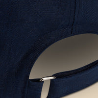 Tailored Linen Cap (Navy Blue)