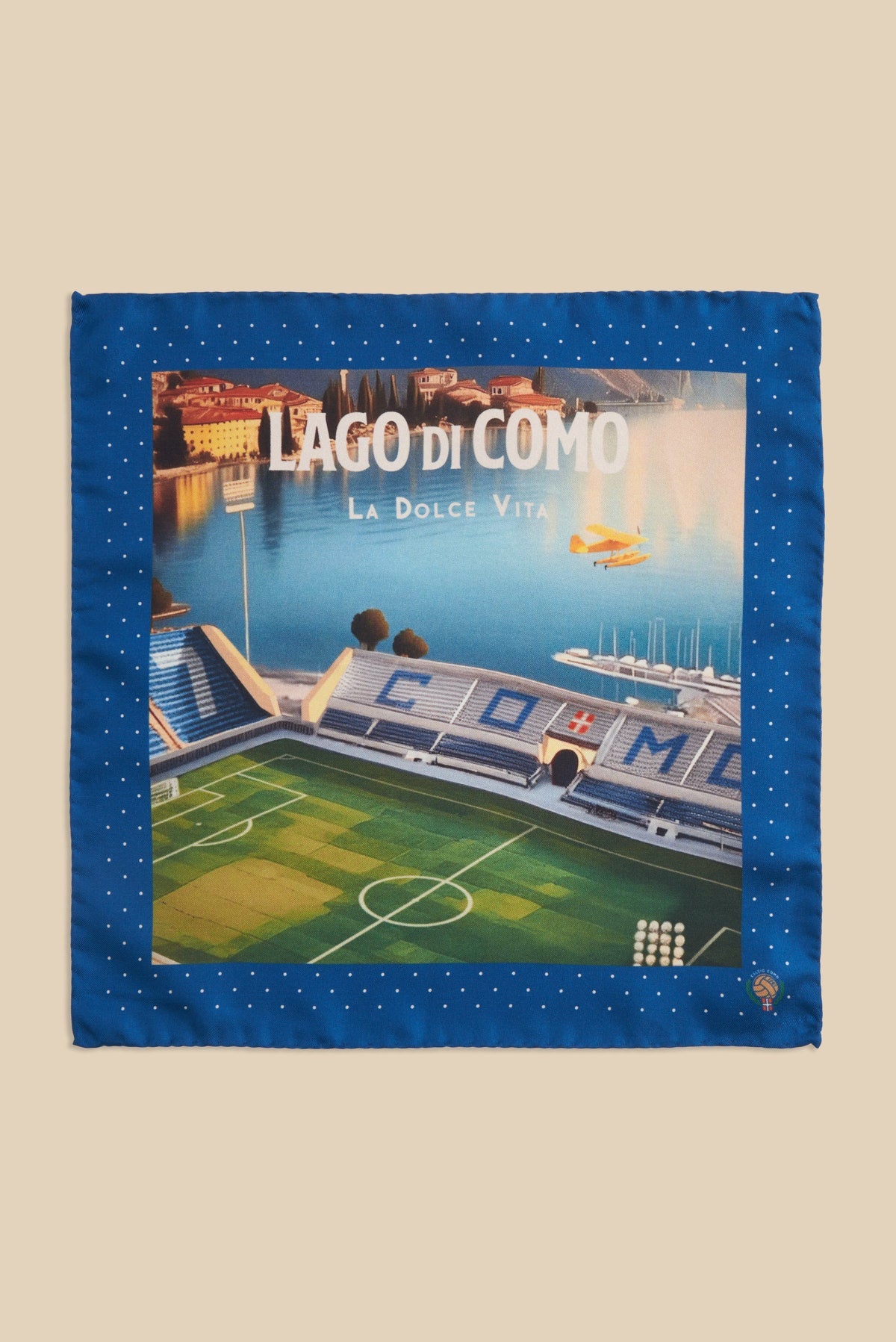 Printed Silk Foulard with Sinigaglia Stadium