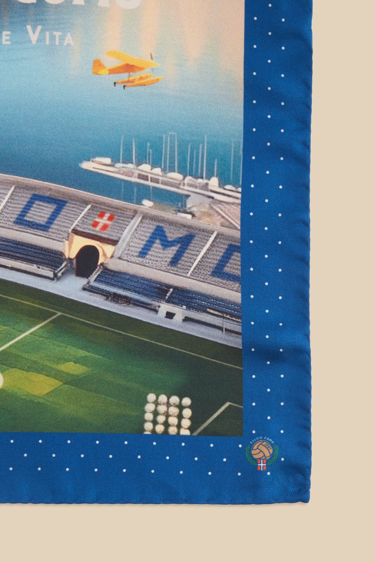 Printed Silk Foulard with Sinigaglia Stadium