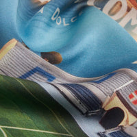 Printed Silk Foulard with Sinigaglia Stadium