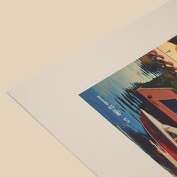 Poster with Villa and Boat