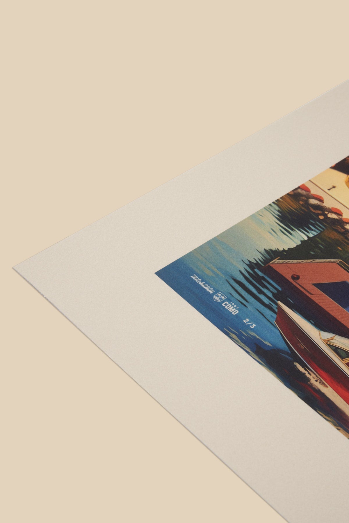 Poster with Villa and Boat