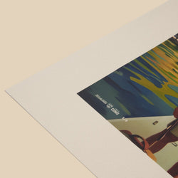 Poster with Soccer Player and Como in Back