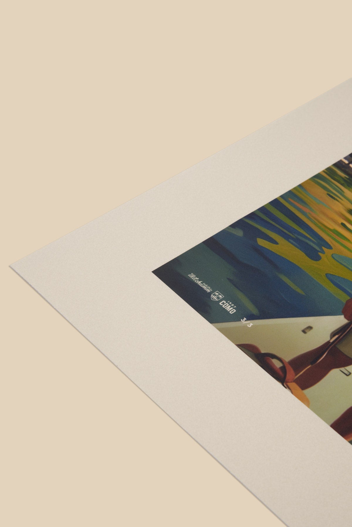 Poster with Soccer Player and Como in Back