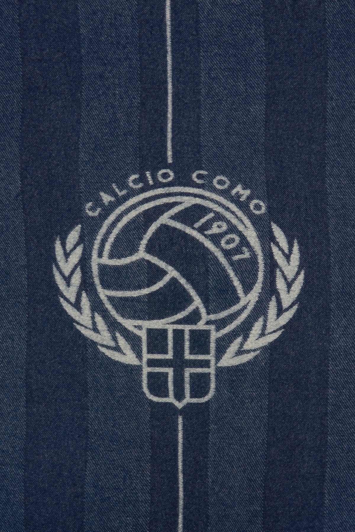 Coperta in Merino con Campo da Calcio Navy