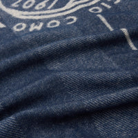 Coperta in Merino con Campo da Calcio Navy