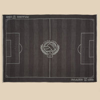 Coperta in Merino con Campo da Calcio Marrone