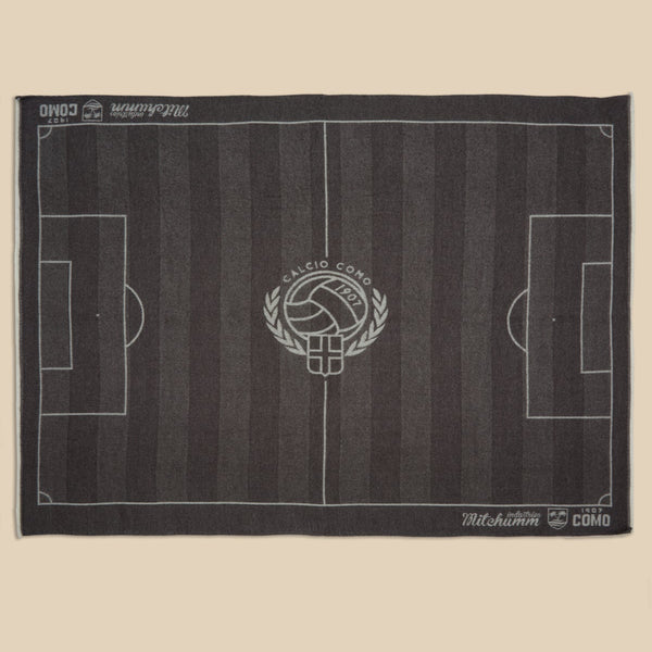 Merino Blanket with Football Pitch Brown