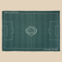 Coperta in Merino con Campo da Calcio Verde