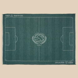 Coperta in Merino con Campo da Calcio Verde