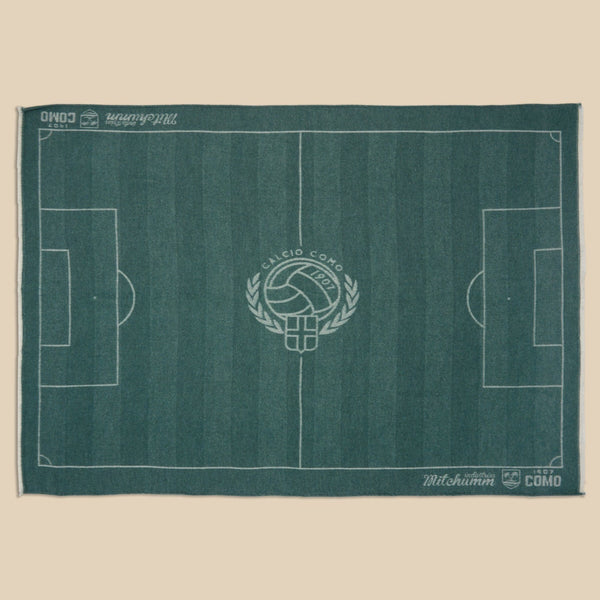 Merino Blanket with Football Pitch Green