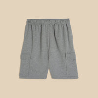 Grey Cotton Training Cargo Shorts