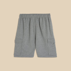 Grey Cotton Training Cargo Shorts