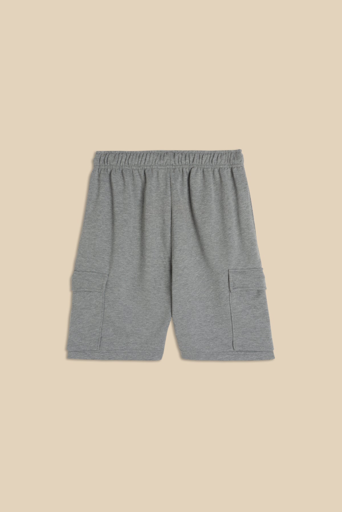 Grey Cotton Training Cargo Shorts