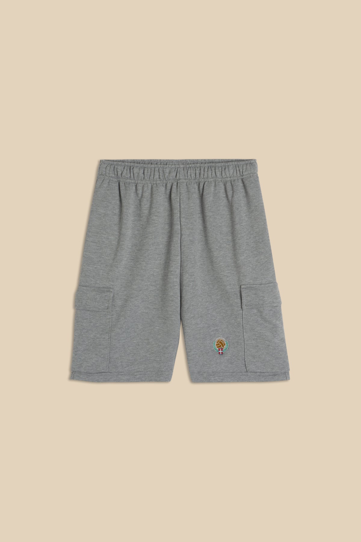 Grey Cotton Training Cargo Shorts