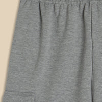 Grey Cotton Training Cargo Shorts