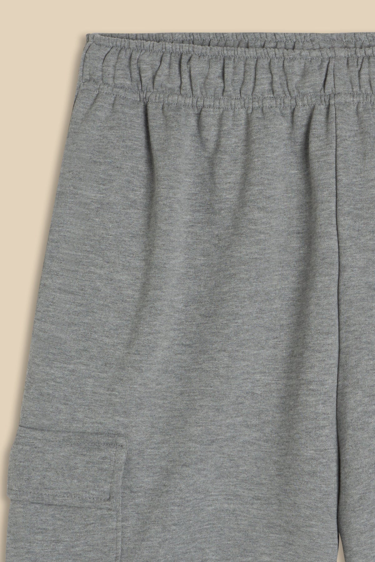 Grey Cotton Training Cargo Shorts