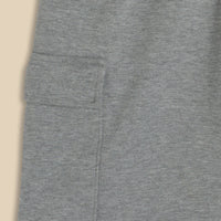Grey Cotton Training Cargo Shorts