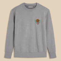 Grey Cotton Training Crew Neck Sweatshirt
