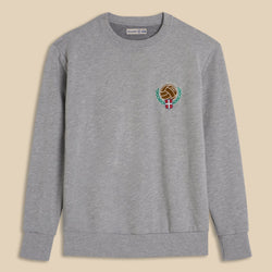 Grey Cotton Training Crew Neck Sweatshirt