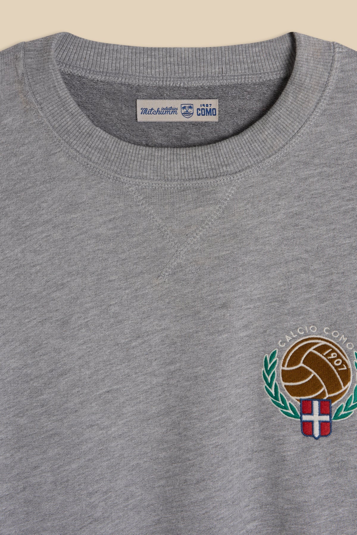 Grey Cotton Training Crew Neck Sweatshirt
