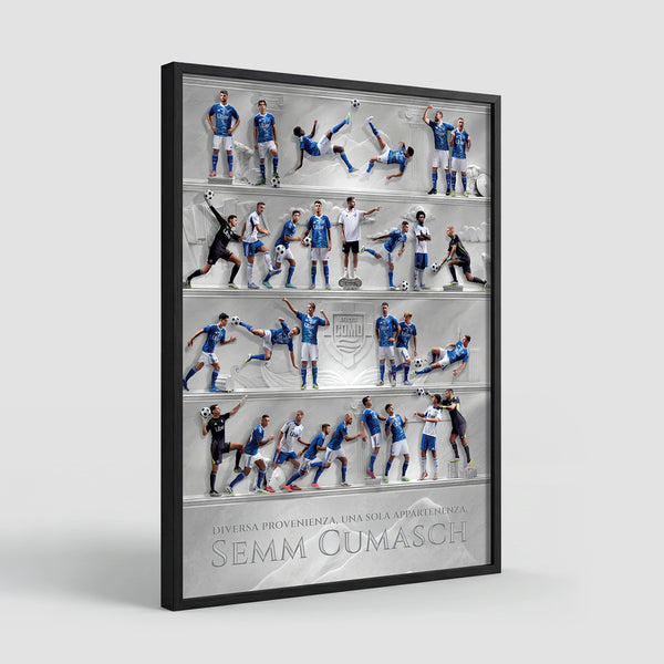 Como 1907 Poster Men's First Team 25/26 Poster 50x70