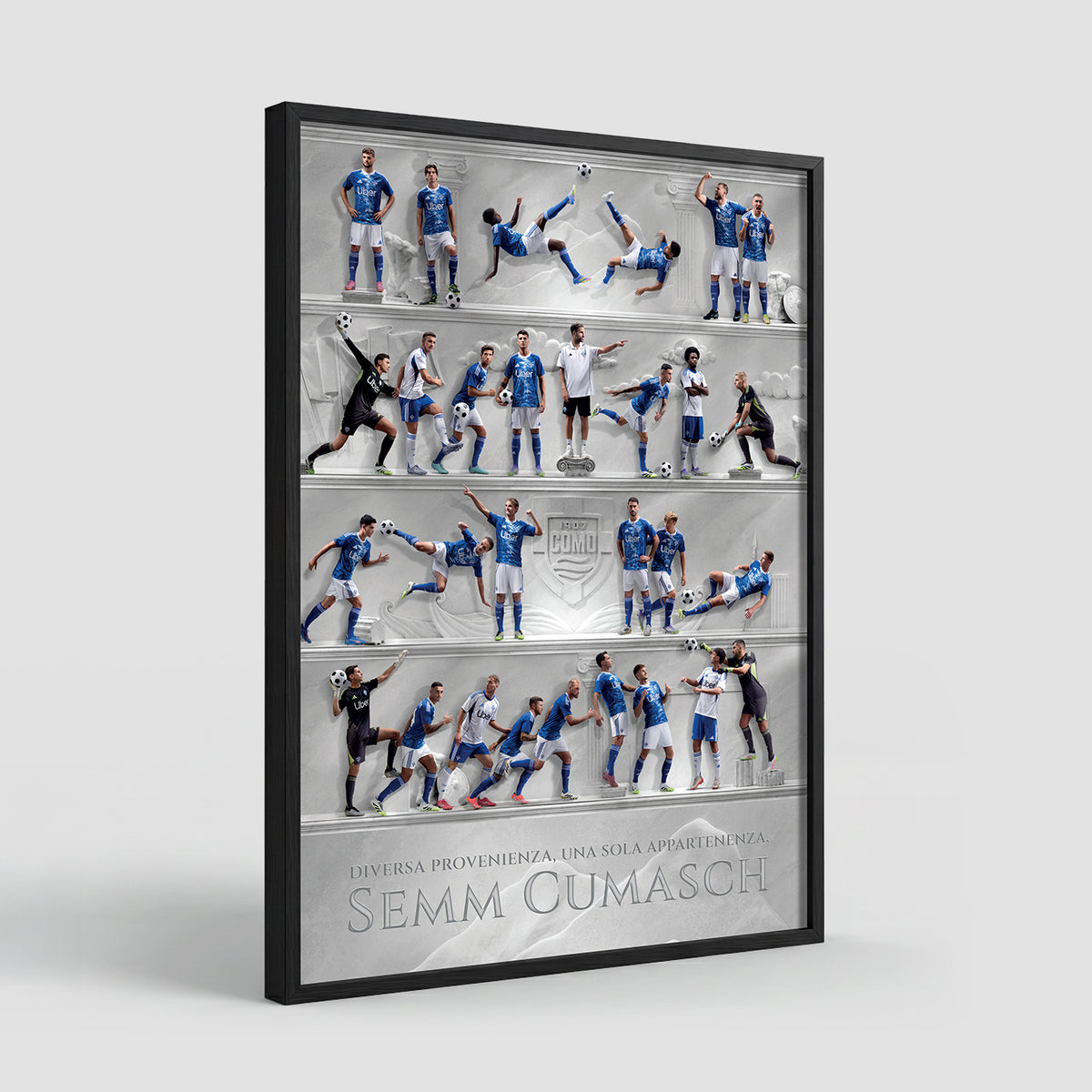 Como 1907 Poster Men's First Team 25/26 Poster 50x70