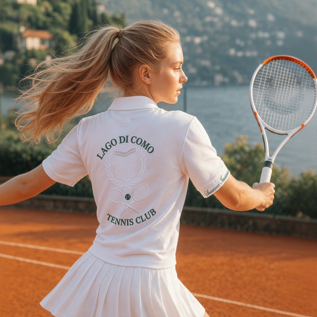 Adidas Como Tennis Polo White Woman